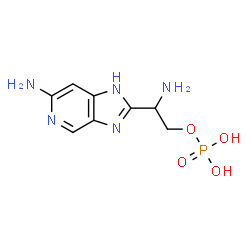 ChemSpider 2D Image | 2-Amino-2-(6-amino-1H-imidazo[4,5-c]pyridin-2-yl)ethyl dihydrogen phosphate | C8H12N5O4P