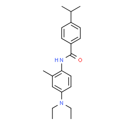 ChemSpider 2D Image | N-[4-(Diethylamino)-2-methylphenyl]-4-isopropylbenzamide | C21H28N2O