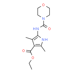 ChemSpider 2D Image | Ethyl 2,4-dimethyl-5-[(4-morpholinylcarbonyl)amino]-1H-pyrrole-3-carboxylate | C14H21N3O4