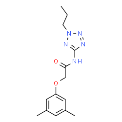 ChemSpider 2D Image | 2-(3,5-Dimethylphenoxy)-N-(2-propyl-2H-tetrazol-5-yl)acetamide | C14H19N5O2