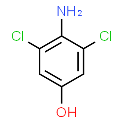 ChemSpider 2D Image | 3,5-dichloro-4-aminophenol | C6H5Cl2NO