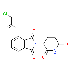 ChemSpider 2D Image | 2-chloro-N-(2-(2,6-dioxopiperidin-3-yl)-1,3-dioxoisoindolin-4-yl)acetamide | C15H12ClN3O5