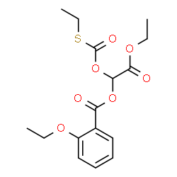 ChemSpider 2D Image | 2-Ethoxy-1-{[(ethylsulfanyl)carbonyl]oxy}-2-oxoethyl 2-ethoxybenzoate | C16H20O7S
