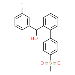 ChemSpider 2D Image | (3-Fluorophenyl)[4'-(methylsulfonyl)-2-biphenylyl]methanol | C20H17FO3S
