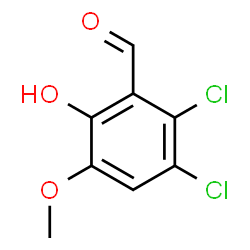 ChemSpider 2D Image | 2,3-Dichloro-6-hydroxy-5-methoxybenzaldehyde | C8H6Cl2O3