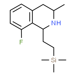 ChemSpider 2D Image | 8-Fluoro-3-methyl-1-[2-(trimethylsilyl)ethyl]-1,2,3,4-tetrahydroisoquinoline | C15H24FNSi