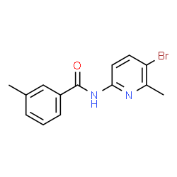 ChemSpider 2D Image | N-(5-Bromo-6-methyl-2-pyridinyl)-3-methylbenzamide | C14H13BrN2O