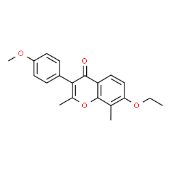 ChemSpider 2D Image | 7-Ethoxy-3-(4-methoxyphenyl)-2,8-dimethyl-4H-chromen-4-one | C20H20O4
