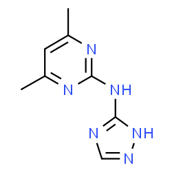 ChemSpider 2D Image | 4,6-Dimethyl-N-(1H-1,2,4-triazol-3-yl)-2-pyrimidinamine | C8H10N6