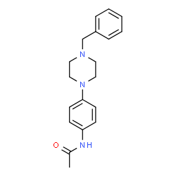 ChemSpider 2D Image | N-[4-(4-Benzyl-1-piperazinyl)phenyl]acetamide | C19H23N3O