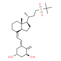 ChemSpider 2D Image | (1R,3S,5E)-4-Methylene-5-{(2Z)-2-[(1R,3aS,7aR)-7a-methyl-1-{(2R)-4-[(2-methyl-2-propanyl)sulfonyl]-2-butanyl}octahydro-4H-inden-4-ylidene]ethylidene}-1,3-cyclohexanediol | C27H44O4S