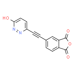 ChemSpider 2D Image | 5-[(6-Hydroxy-3-pyridazinyl)ethynyl]-2-benzofuran-1,3-dione | C14H6N2O4