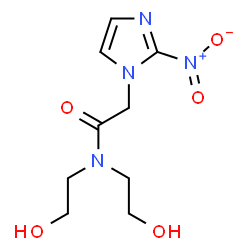 ChemSpider 2D Image | N,N-Bis(2-hydroxyethyl)-2-nitro-1H-imidazole-1-acetamide | C9H14N4O5