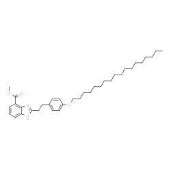 ChemSpider 2D Image | Methyl 2-{2-[4-(octadecyloxy)phenyl]ethyl}-1H-benzimidazole-4-carboxylate | C35H52N2O3