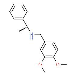 ChemSpider 2D Image | (1S)-N-(3,4-Dimethoxybenzyl)-1-phenylethanamine | C17H21NO2