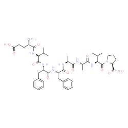 ChemSpider 2D Image | L-alpha-Glutamyl-L-valyl-L-phenylalanyl-L-phenylalanyl-L-alanyl-L-alanyl-L-valyl-L-proline | C44H62N8O11