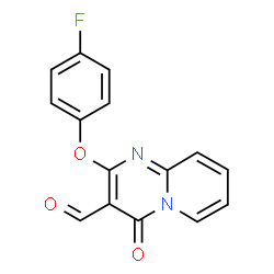 ChemSpider 2D Image | 2-(4-Fluorophenoxy)-4-oxo-4H-pyrido[1,2-a]pyrimidine-3-carbaldehyde | C15H9FN2O3