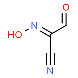 ChemSpider 2D Image | (2E)-2-hydroxyimino-3-oxo-propanenitrile | C3H2N2O2
