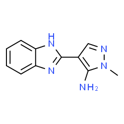 ChemSpider 2D Image | 4-(1H-1,3-benzodiazol-2-yl)-1-methyl-1H-pyrazol-5-amine | C11H11N5