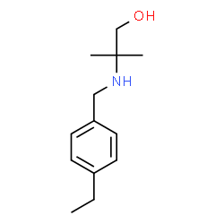 ChemSpider 2D Image | 2-[(4-Ethylbenzyl)amino]-2-methyl-1-propanol | C13H21NO