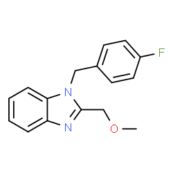 ChemSpider 2D Image | 1-(4-Fluorobenzyl)-2-(methoxymethyl)-1H-benzimidazole | C16H15FN2O