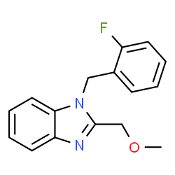 ChemSpider 2D Image | 1-(2-Fluorobenzyl)-2-(methoxymethyl)-1H-benzimidazole | C16H15FN2O