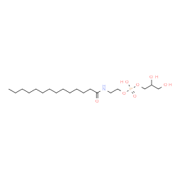 ChemSpider 2D Image | 2,3-Dihydroxypropyl 2-(tetradecanoylamino)ethyl hydrogen phosphate | C19H40NO7P
