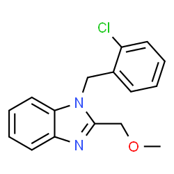 ChemSpider 2D Image | 1-(2-Chlorobenzyl)-2-(methoxymethyl)-1H-benzimidazole | C16H15ClN2O