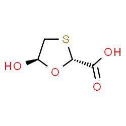 ChemSpider 2D Image | (2R,5R)-5-Hydroxy-1,3-oxathiolane-2-carboxylic acid | C4H6O4S