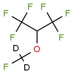 ChemSpider 2D Image | 1,1,1,3,3,3-Hexafluoro-2-{[fluoro(~2~H_2_)methyl]oxy}propane | C4HD2F7O