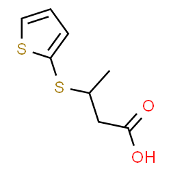 ChemSpider 2D Image | 3-(2-Thienylsulfanyl)butanoic acid | C8H10O2S2