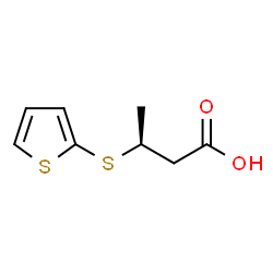ChemSpider 2D Image | (S)-3-(Thien-2-ylthio)butyric acid | C8H10O2S2