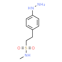 ChemSpider 2D Image | 2-(4-Hydrazinylphenyl)-N-methylethansulfonamid | C9H15N3O2S