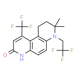 ChemSpider 2D Image | 8,8-Dimethyl-7-(2,2,2-trifluoroethyl)-1-(trifluoromethyl)-7,8,9,10-tetrahydro-4,7-phenanthrolin-3(4H)-one | C17H16F6N2O