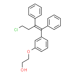 ChemSpider 2D Image | 2-{3-[(1E)-4-Chloro-1,2-diphenyl-1-buten-1-yl]phenoxy}ethanol | C24H23ClO2