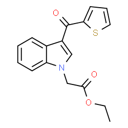 ChemSpider 2D Image | Ethyl [3-(2-thienylcarbonyl)-1H-indol-1-yl]acetate | C17H15NO3S