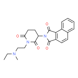 ChemSpider 2D Image | 2-(1-{2-[Ethyl(methyl)amino]ethyl}-2,6-dioxo-3-piperidinyl)-1H-benzo[e]isoindole-1,3(2H)-dione | C22H23N3O4
