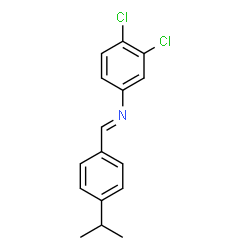ChemSpider 2D Image | (E)-N-(3,4-Dichlorophenyl)-1-(4-isopropylphenyl)methanimine | C16H15Cl2N