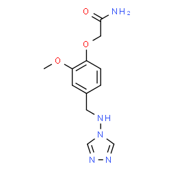 ChemSpider 2D Image | 2-{2-Methoxy-4-[(4H-1,2,4-triazol-4-ylamino)methyl]phenoxy}acetamide | C12H15N5O3