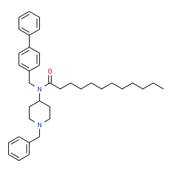 ChemSpider 2D Image | N-(1-Benzyl-4-piperidinyl)-N-(4-biphenylylmethyl)dodecanamide | C37H50N2O
