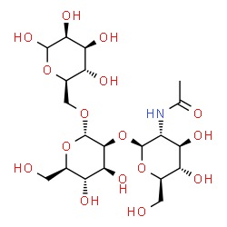 ChemSpider 2D Image | 2-Acetamido-2-deoxy-beta-D-glucopyranosyl-(1->2)-alpha-D-mannopyranosyl-(1->6)-D-mannopyranose | C20H35NO16