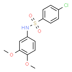 ChemSpider 2D Image | 4-Chloro-N-(3,4-dimethoxyphenyl)benzenesulfonamide | C14H14ClNO4S