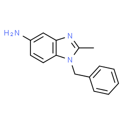 ChemSpider 2D Image | 1-benzyl-2-methyl-1,3-benzodiazol-5-amine | C15H15N3