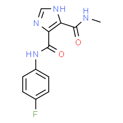ChemSpider 2D Image | N~4~-(4-Fluorophenyl)-N~5~-methyl-1H-imidazole-4,5-dicarboxamide | C12H11FN4O2