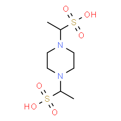 ChemSpider 2D Image | 1,1'-Piperazine-1,4-diyldiethanesulfonic acid | C8H18N2O6S2