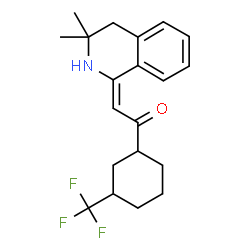 ChemSpider 2D Image | (2E)-2-(3,3-Dimethyl-3,4-dihydro-1(2H)-isoquinolinylidene)-1-[3-(trifluoromethyl)cyclohexyl]ethanone | C20H24F3NO