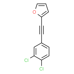 ChemSpider 2D Image | 2-[(3,4-Dichlorophenyl)ethynyl]furan | C12H6Cl2O