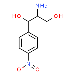 ChemSpider 2D Image | 1-(p-nitrophenyl)-2-amino-1,3-propanediol | C9H12N2O4