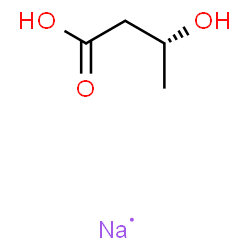 ChemSpider 2D Image | Butanoic acid, 3-hydroxy-, sodium salt, (3R)- (1:1) | C4H8NaO3