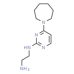 ChemSpider 2D Image | N-[4-(1-Azepanyl)-2-pyrimidinyl]-1,2-ethanediamine | C12H21N5